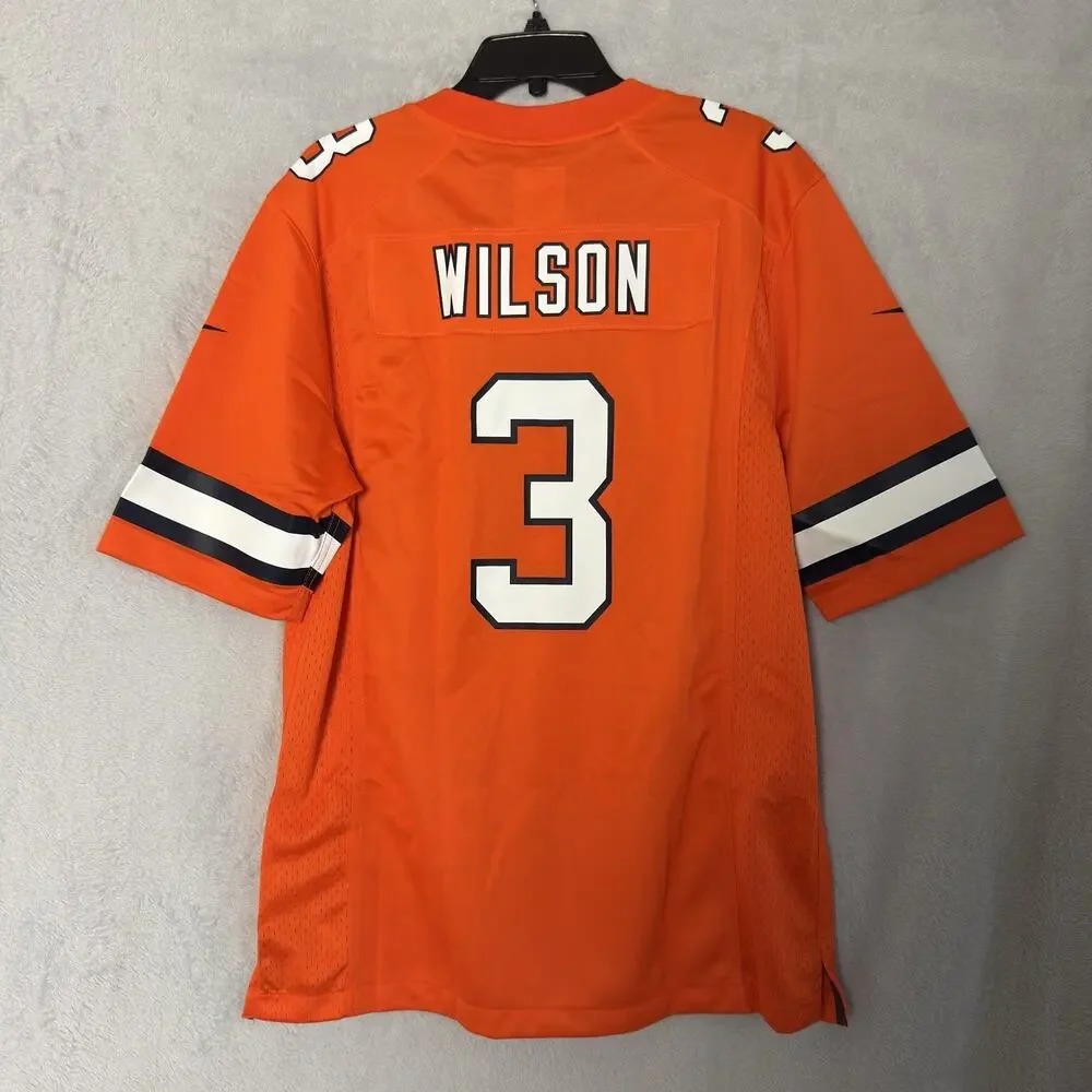 Nike NFL Denver Broncos Orange Football‎ Jersey Men’s M Russell Wilson #3 NWT
